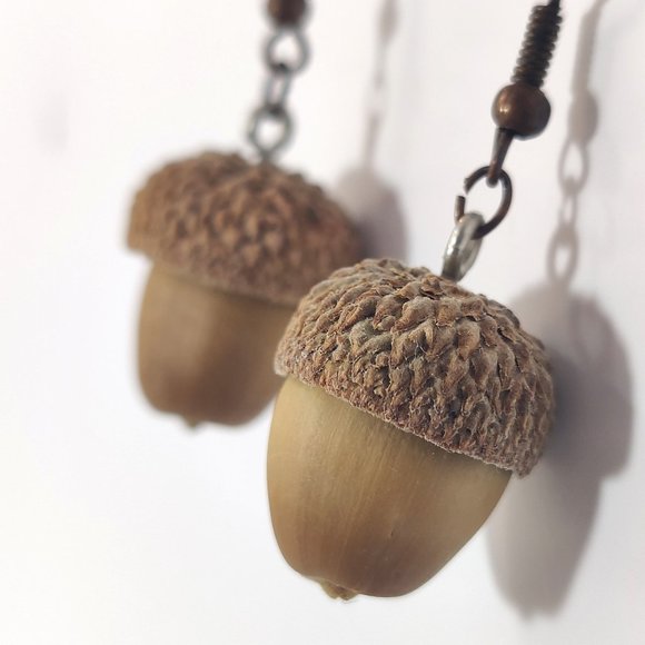Handmade Acorn Earrings, Fall Style! - Picture 1 of 2